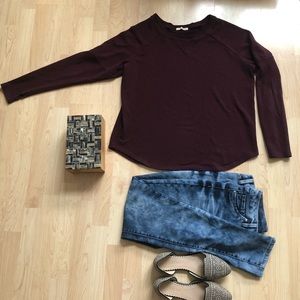 Sweat Romeo burgundy sweater